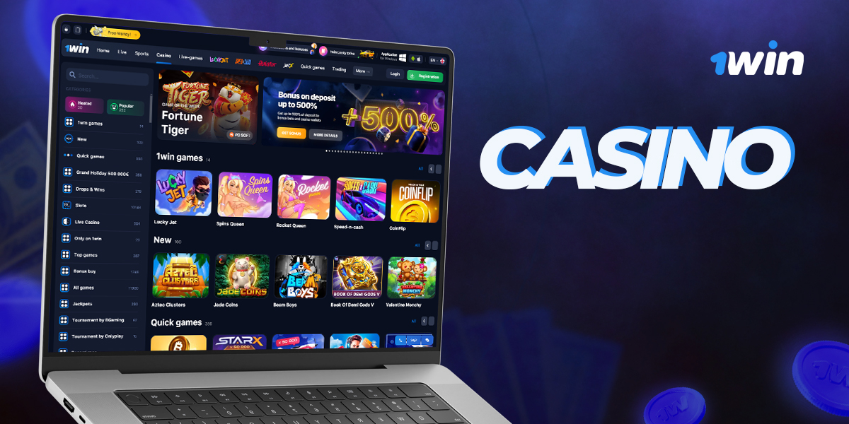 Online casino section for 1win Egypt users