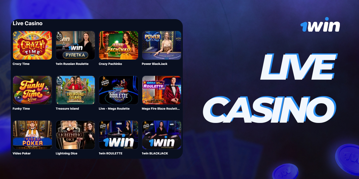 Features of the live casino section on the 1win online platform 