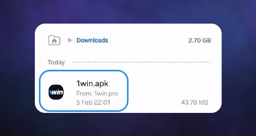 تعليمات تثبيت تطبيق 1win Apk. اتبع الإرشادات لتثبيت التطبيق بنجاح على منصة 1win.