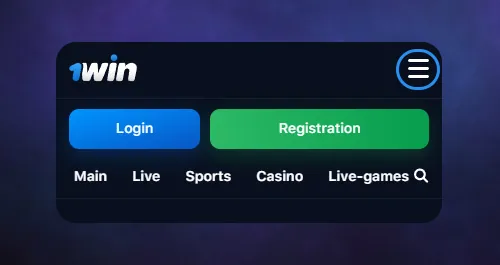 قائمة الموقع المحمول لـ 1win. تصفح العروض والألعاب بسهولة على منصة 1win.